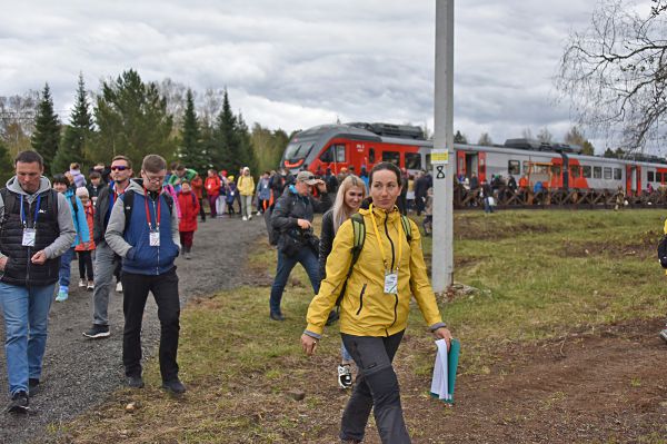 В природный парк «Оленьи ручьи» приехал первый рельсовый автобус. Фото