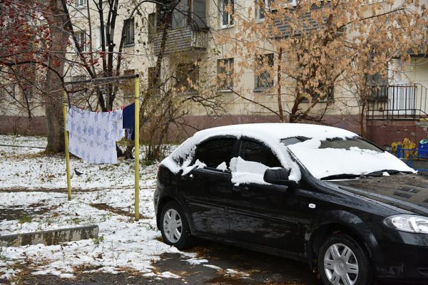 На севере Свердловской области неожиданно выпал снег