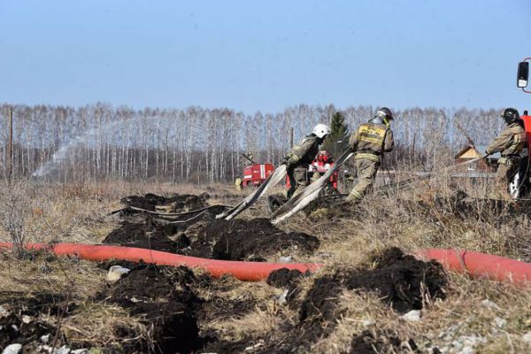 В Сысертском городском округе из-за торфяного пожара ввели ЧС