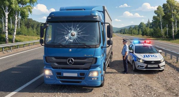 Свердловским автомобилистам рассказали, как действовать, если на трассе в лобовое стекло прилетел камень или другой предмет