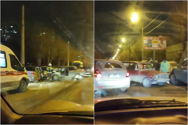 Трое екатеринбуржцев пострадали в массовой аварии на Уралмаше