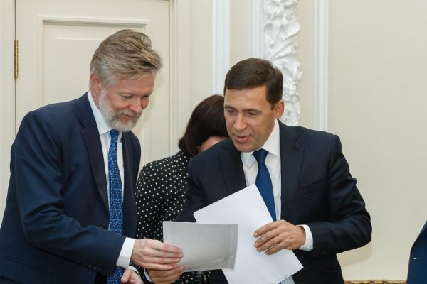 Евгений Куйвашев встретился с Послом Швеции в РФ Петером Эриксоном